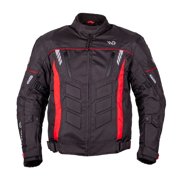 Men’s Motorcycle Jacket WD Motorsports Vegas 2.0 - Black-Red - Black-Red