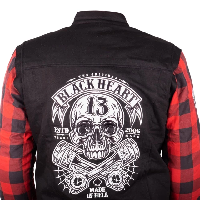 Chopper Jacket W-TEC Black Heart Ruffster - černo-červená