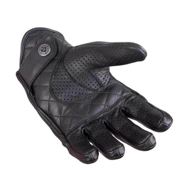 Leather Motorcycle Gloves W-TEC Black Heart Rookah - Black