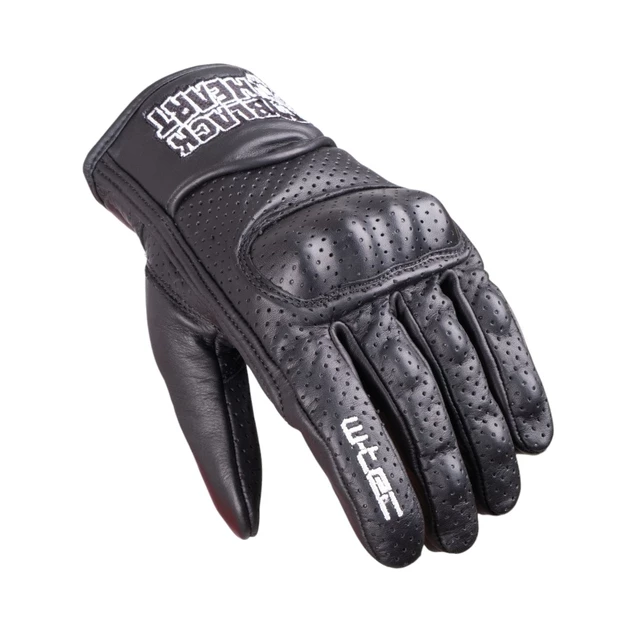 Leather Motorcycle Gloves W-TEC Black Heart Rookah - Black