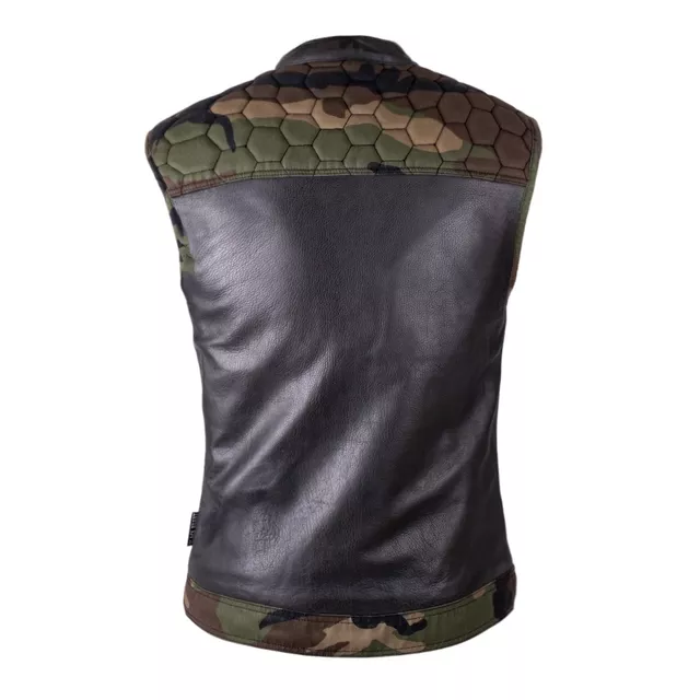 Motorcycle Vest W-TEC Black Heart Regimento - tmavě šedá-kamufláž