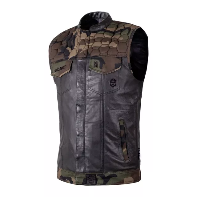 Motorcycle Vest W-TEC Black Heart Regimento - tmavě šedá-kamufláž - tmavě šedá-kamufláž