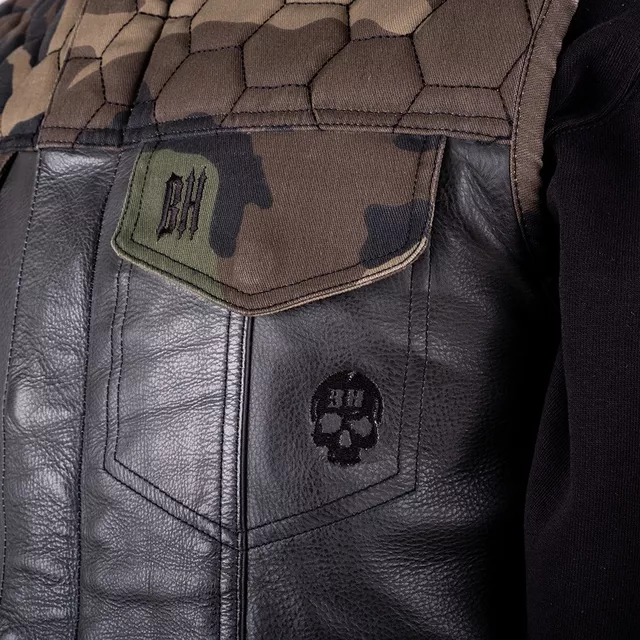 Motorcycle Vest W-TEC Black Heart Regimento - tmavě šedá-kamufláž