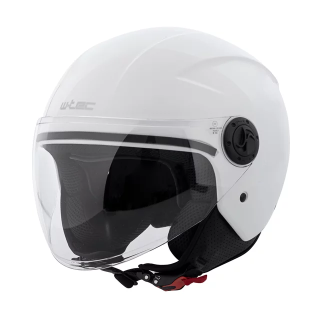 Open-Face Helmet W-TEC Bareiro - Black Glossy - White Glossy