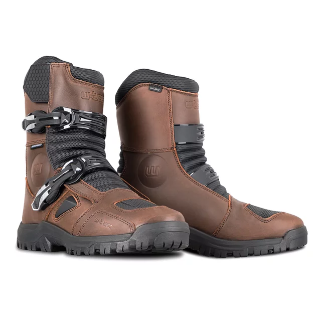 Motorcycle Boots W-TEC Lougamax CE - Black - Brown