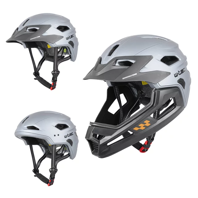Junior Downhill Helmet W-TEC Estreito - Matt Metal - Matt Metal
