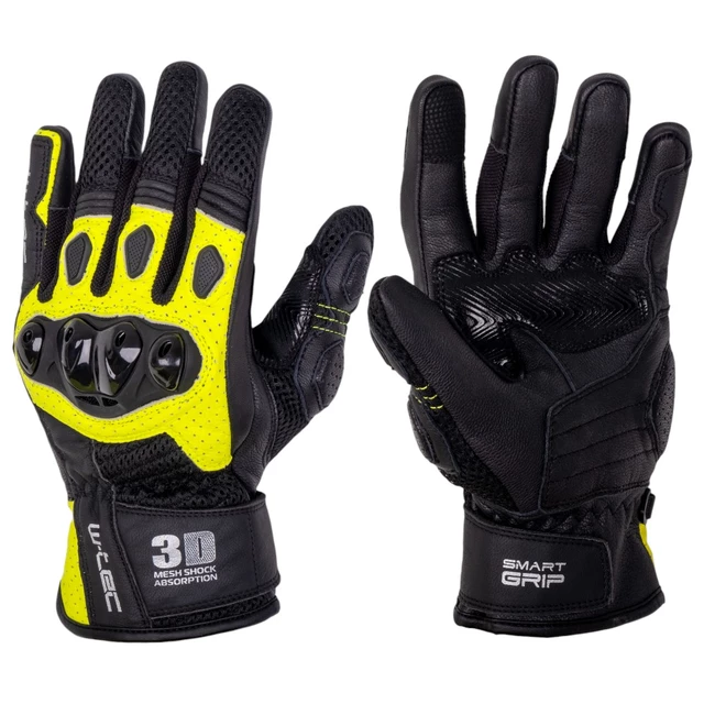 Motorcycle Gloves W-TEC Janstur - Black-Fluo