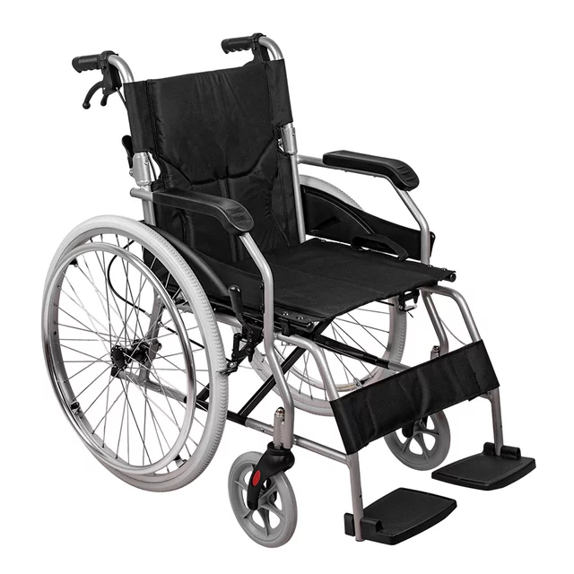 Lightweight Foldable Mechanical Wheelchair inSPORTline Jakesully w/ Light-Colored Wheels • 13 kg • Load Capacity up to 100 kg