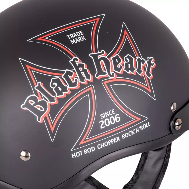 Motorcycle Helmet W-TEC Black Heart V531 Iron Cross - Black