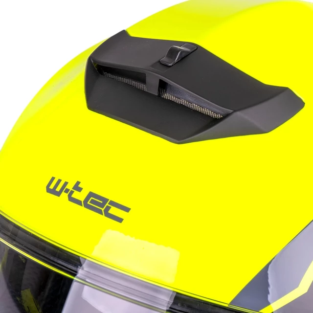 Flip-Up Motorcycle Helmet W-TEC Banelmeda - Black-Fluo Yellow