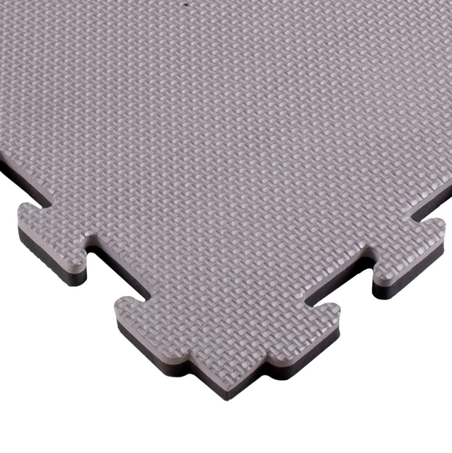 Tatami Puzzle Mat inSPORTline Sazegul 100 x 100 x 2 cm - mocha mousse-černá, vzor 5 proužků