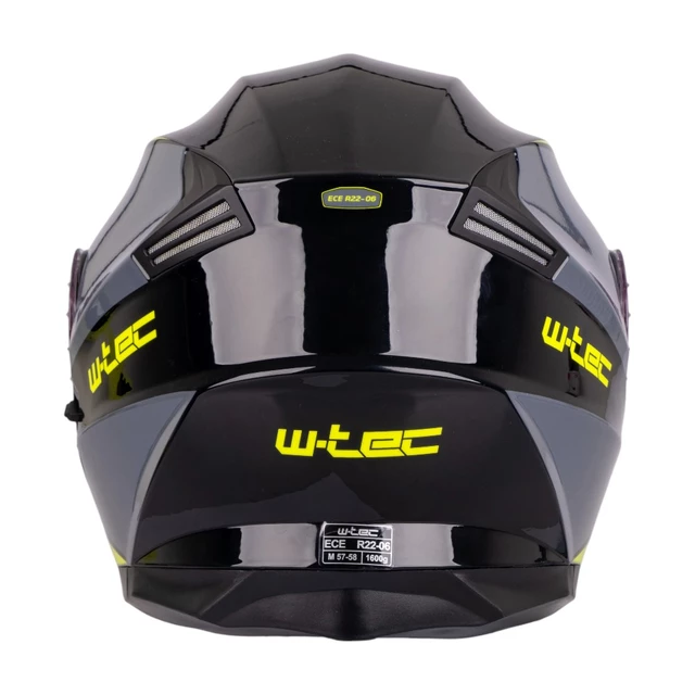 Flip-Up Motorcycle Helmet W-TEC Banelmeda - Black-Fluo Yellow