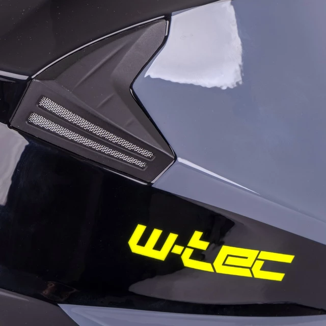 Flip-Up Motorcycle Helmet W-TEC Banelmeda - Black-Fluo Yellow