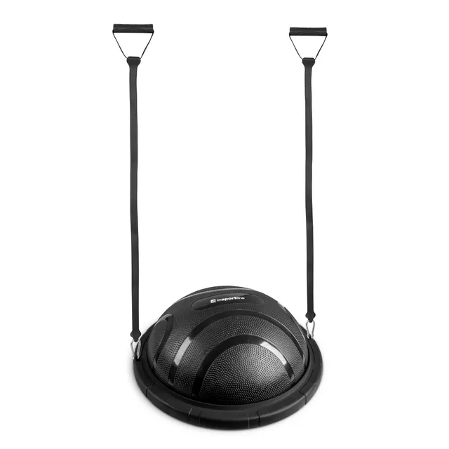 Balance Trainer inSPORTline Dome Edge w/ 100 cm/4.6 kg Resistance Bands - Black