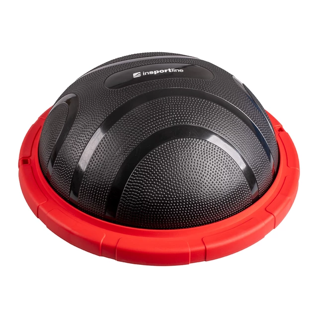 Balance Trainer inSPORTline Dome Edge w/ 100 cm/4.6 kg Resistance Bands - Red-Black