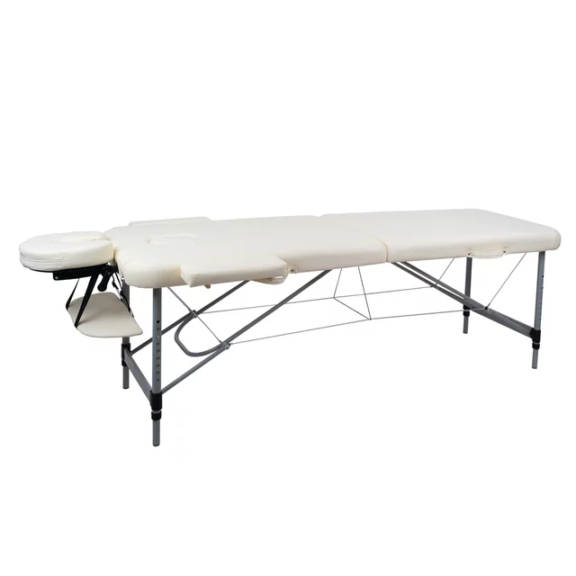 2-Section Aluminum Massage Table inSPORTline Morrani (186 × 60 × 62.5–85.5 cm) - Black