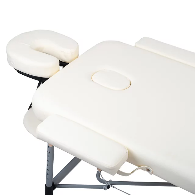 2-Section Aluminum Massage Table inSPORTline Morrani (186 × 60 × 62.5–85.5 cm) - Black