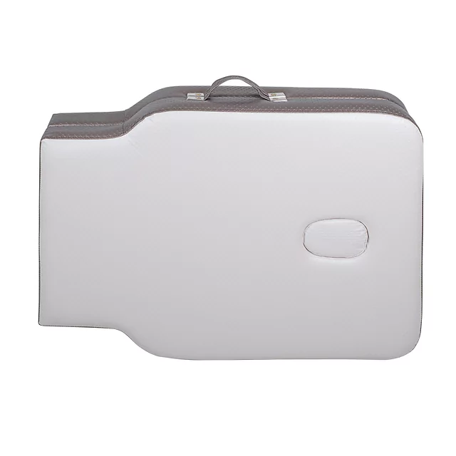 2-Section Aluminum Massage Table inSPORTline Kiyora (186 × 70 × 62.5–85.5 cm) - White Grey