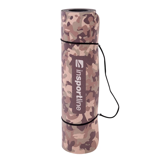 Exercise Mat inSPORTline Camu 173x61x0.8cm - Brown Camouflage