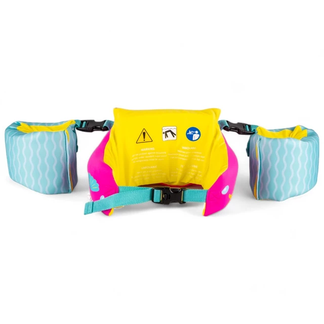 2-in-1 Children’s Pool Float Vest w/ Water Wings inSPORTline Banarito - Pink