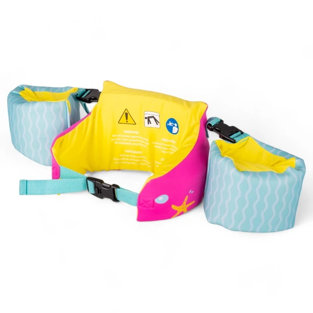 2-in-1 Children’s Pool Float Vest w/ Water Wings inSPORTline Banarito - Pink