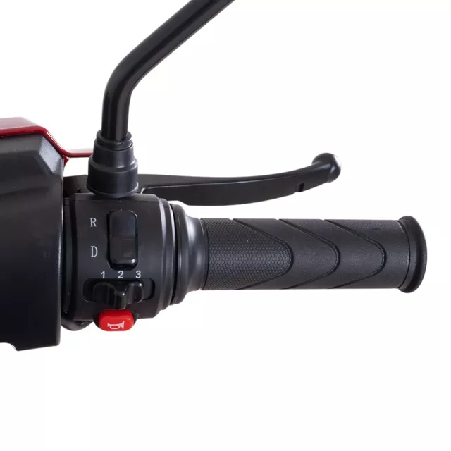 Four-Wheel Electric Scooter w/ Tow Bar & Trailer inSPORTline Antun - Red