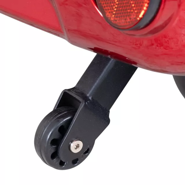 Four-Wheel Electric Scooter w/ Tow Bar & Trailer inSPORTline Antun - Red