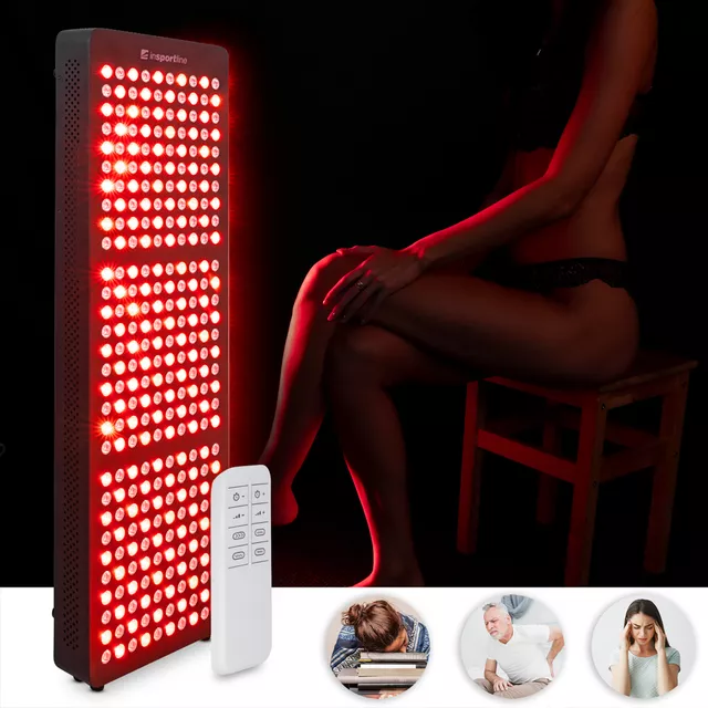 LED Infrared Light Therapy Panel inSPORTline Lustar – 300 LED - Black - Black