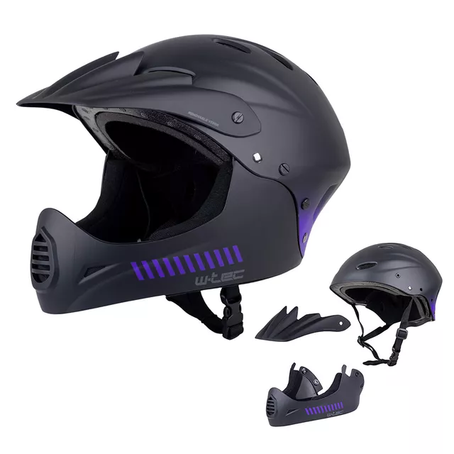 Downhill Helmet W-TEC Campanero Noir Violet