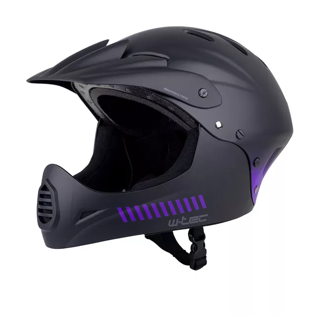 Downhill Helmet W-TEC Campanero Noir Violet