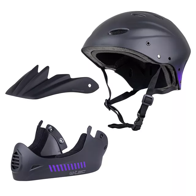 Downhill Helmet W-TEC Campanero Noir Violet