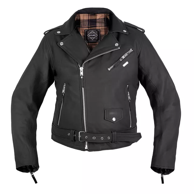 Men’s Leather Jacket W-TEC Brineo - Matte Black - Matte Black