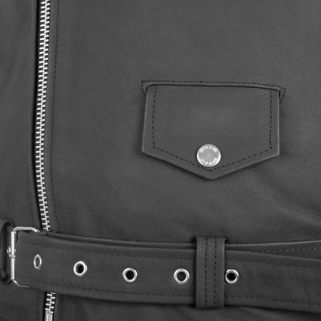 Men’s Leather Jacket W-TEC Brineo - Matte Black