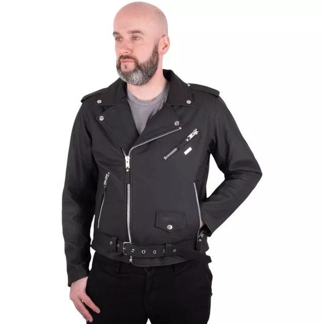 Men’s Leather Jacket W-TEC Brineo - Matte Black