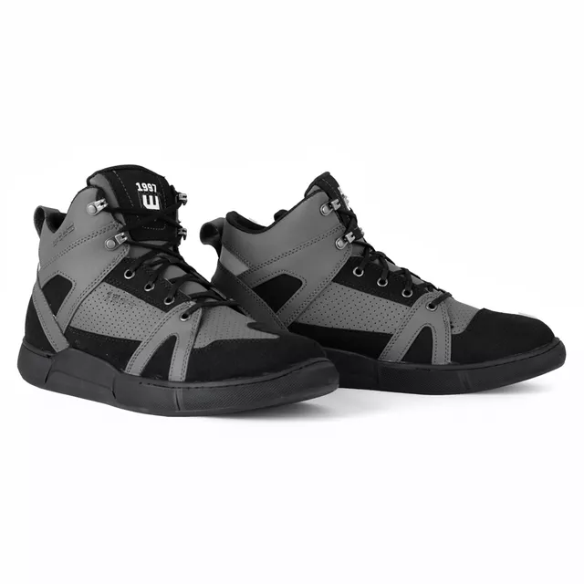Motorcycle Boots W-TEC Milwook - Grey-Black - Grey-Black