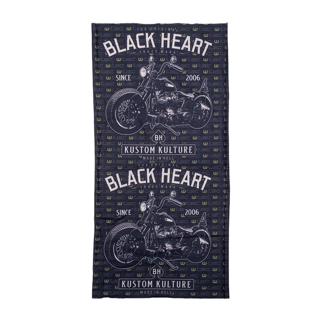 Multifunctional Neck Warmer W-TEC Black Heart Scarfest - Wings Skull - Motorcycle
