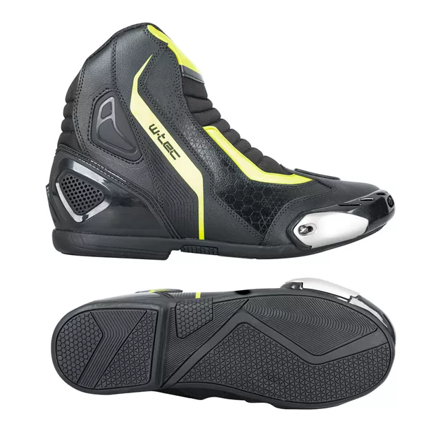 Motorcycle Boots W-TEC GlamCE - Black-Fluo Yellow