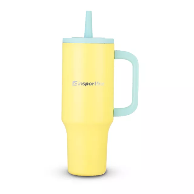 Insulated Travel Mug inSPORTline Cocoanna 1,200 ml - Yellow-Green