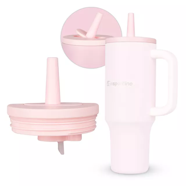 Replacement Lid for Insulated Travel Mug inSPORTline Cocoanna 1,200 ml - Green - Pink