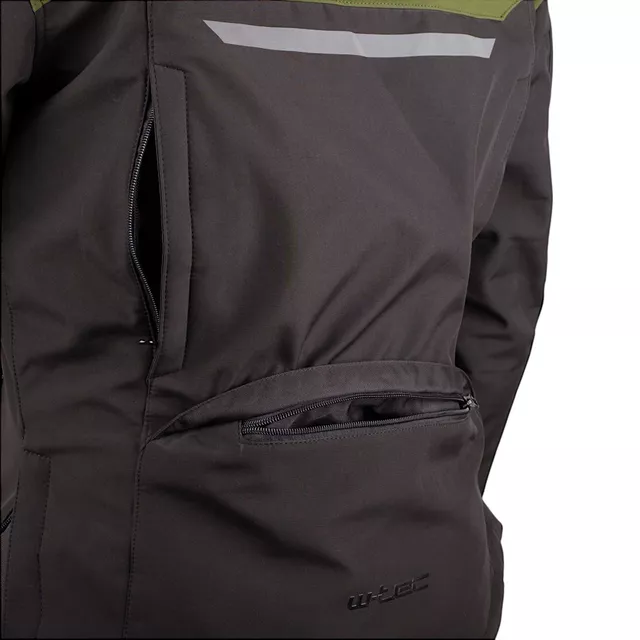 Men’s Softshell Motorcycle Jacket W-TEC Annorack - Khaki-Black