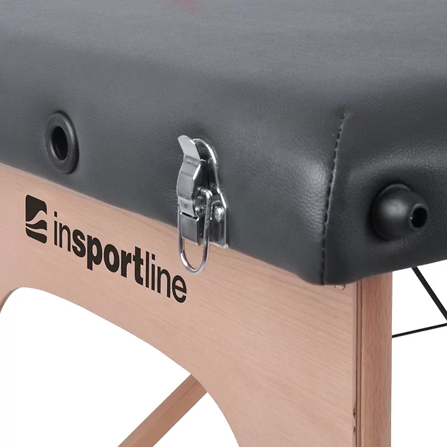 2-Section Wooden Massage Table inSPORTline Orashi (186 × 60 × 62.5–85.5 cm) - Cream