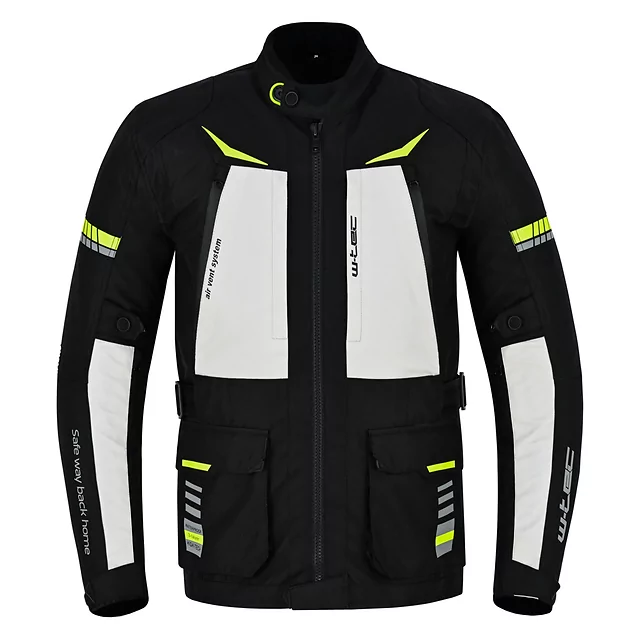 Motorcycle Jacket W-TEC Warao - Black-Fluo