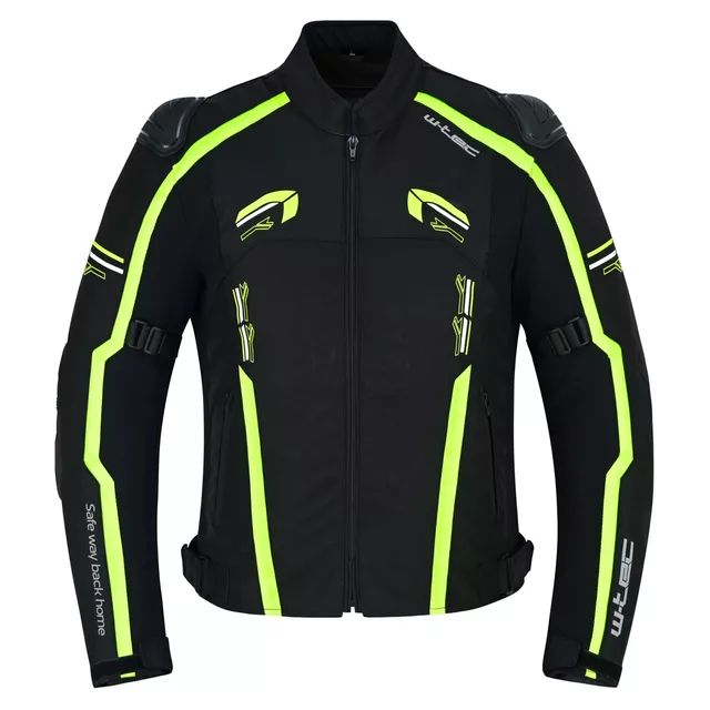 Motorcycle Jacket W-TEC Tonkawo - Black-Fluo - Black-Fluo