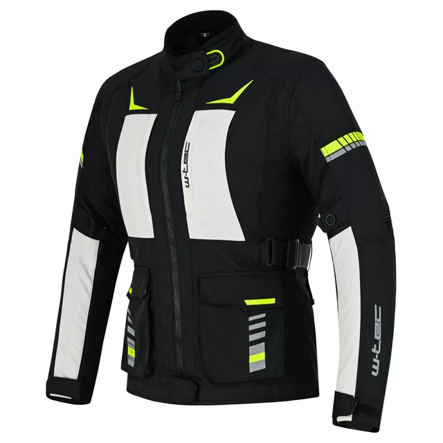 Women’s Motorcycle Jacket W-TEC Warao Lady - Black-Fluo