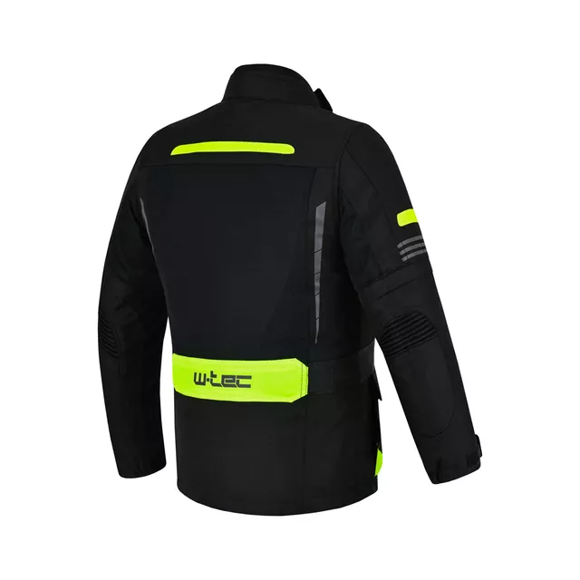 Adjustable Children’s Motorcycle Jacket W-TEC Pinapoco - Black-Fluo