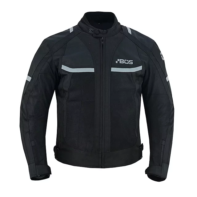 Men’s Motorcycle Jacket BOS Libera - Black - Black