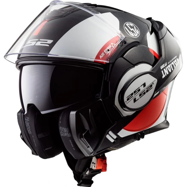 Flip-Up Motorcycle Helmet LS2 FF399 Valiant Lumen / H-V Yellow - Prox Matt H-V Yellow Black