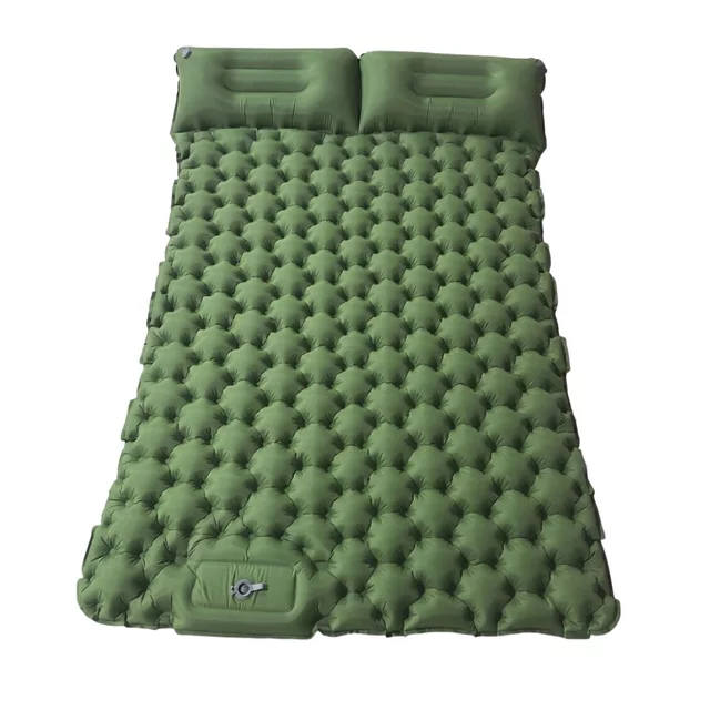 Inflatable Sleeping Pad for Two w/ Integrated Pump inSPORTline Faustea 192 x 125 x 8 cm - Blue - Green