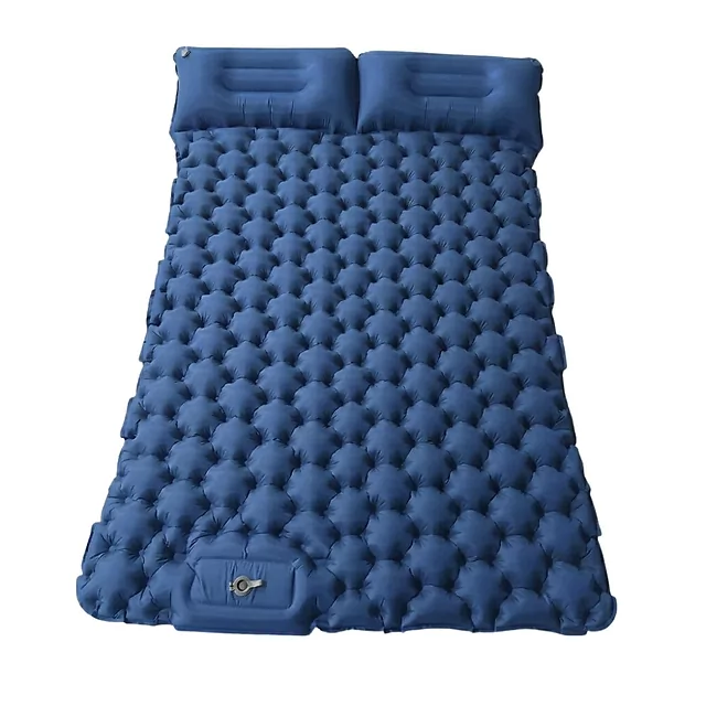 Inflatable Sleeping Pad for Two w/ Integrated Pump inSPORTline Faustea 192 x 125 x 8 cm - Blue - Blue