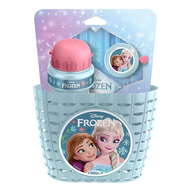 Cycling Set Frozen II (Basket, Water Bottle, Bell) – Light Blue